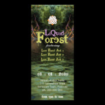 Liquid Forest Party Flyer rack cards