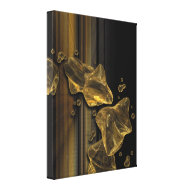 Liquid Gold Abstract wrappedcanvas
