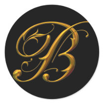 Liquid Gold B monogram stickers