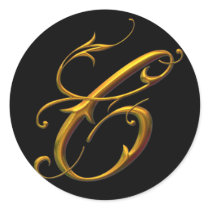 Liquid Gold C monogram stickers