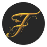 Liquid Gold F monogram Sticker