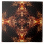 Liquid Gold Fractal Geometry Ceramic Tile