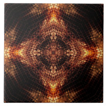 Liquid Gold Fractal Geometry Ceramic Tile tiles
