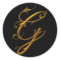 Liquid Gold G monogram stickers
