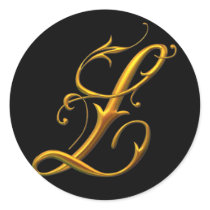 Liquid Gold L monogram stickers