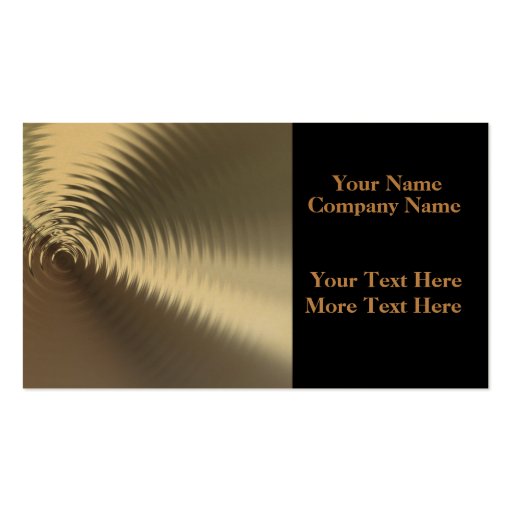 Liquid Gold Ripples Business Cards