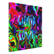 Liquid Love ~ Wrapped Canvas Abstract Modern Retro wrappedcanvas