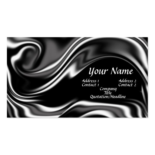 Liquid metal business card (front side)