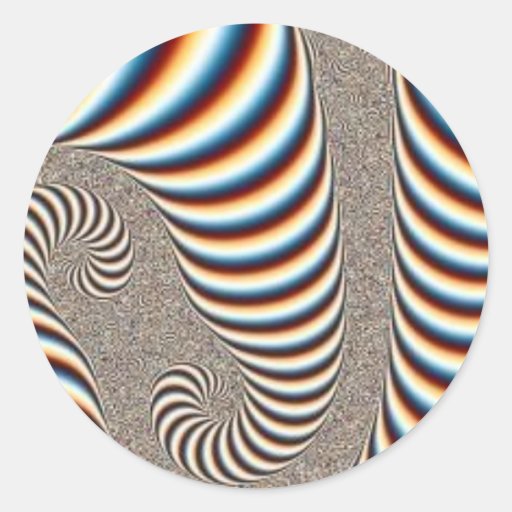 liquid round sticker