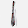 Liquid Silver Red and Black Power Tie