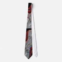 Liquid Silver Red and Black Power Tie by JackPollockRevival Liquid Silver Red and Black Power Tie