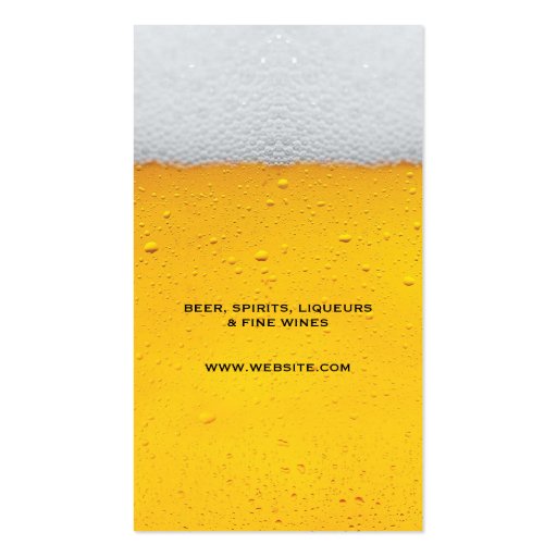 Liquor Beer Store Business Card (back side)