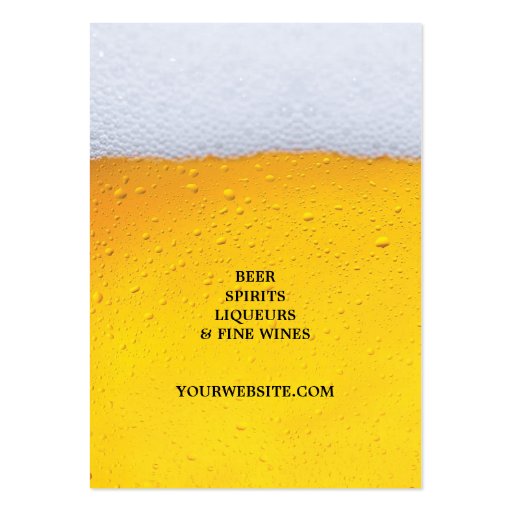 Liquor Beer Store Chubby Business Card (back side)