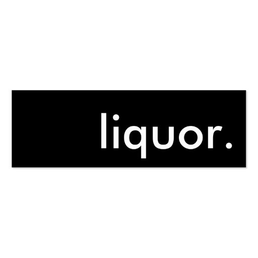 liquor. business card template