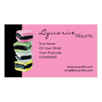 Liquorice Allsorts pink Business Card business cards