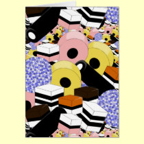 Liquorice sweets cards