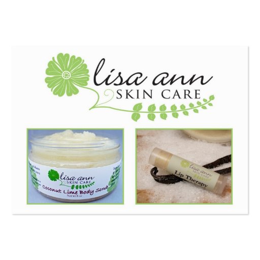 Lisa Ann Skincare Business Card Templates (front side)
