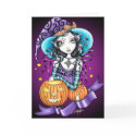 Lisa Gothic Halloween Witch Card by mykajelina Lisa Gothic Halloween Witch Card