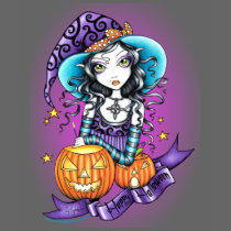 "Lisa" Halloween Pumpkin Witch Top t-shirts
