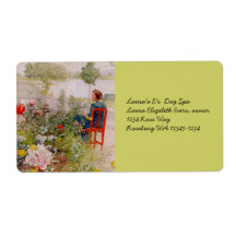 Lisbeth  in the Flower Garden Shipping Labels