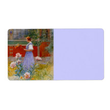 Lisbeth with Peonies Shipping Labels
