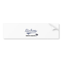 Lisbon North Dakota City Classic Bumper Sticker