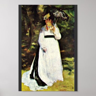 Lise With Umbrella By Pierre-Auguste Renoir Print by Artcollection