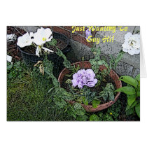 Lisianthas Flower Garden Greeting Card