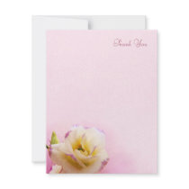 Lisianthus Flower | Flat Thank You Note Cards Invitation