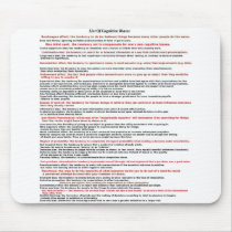 List Of Cognitive Biases mousepads by Aiwendel List Of Cognitive Biases mousepads