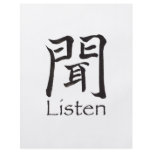 Listen Kanji Character flyers