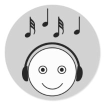 Listen to music stickers