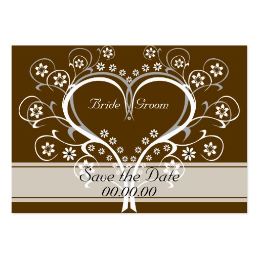 Listen To My Heart Affordable Save The Date Cards Business Cards (front side)