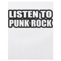 LISTEN TO PUNK ROCK MUSIC flyers by punkrocktshirts LISTEN TO PUNK ROCK MUSIC flyers