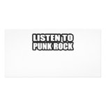 LISTEN TO PUNK ROCK MUSIC PERSONALIZED PHOTO CARD
