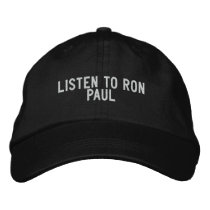 LISTEN TO RON PAUL BASEBALL CAP