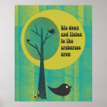 Listen to the Crabgrass Retro Poster