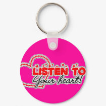 Listen to your heart keychains by duraznita89 Listen to your heart keychains