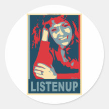 Listen Up! Round Sticker