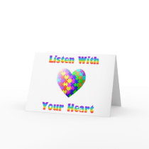 Listen With Your Heart Greeting Card cards