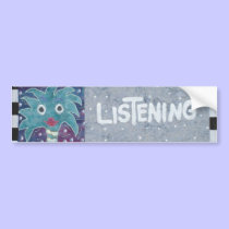 Listening bumper stickers by theresemay Listening bumper stickers