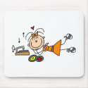 Listening To The Record Player Mousepad