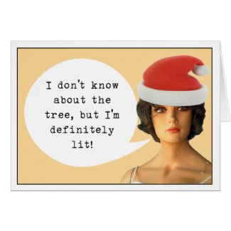 Lit Like The Tree Greeting Cards