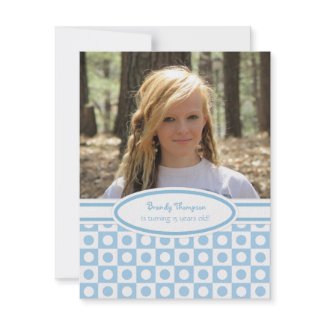 Lite Blue and White Polka Dot Party Invitation invitation