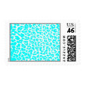 Lite Blue Leopard Print postage by BrattiGrl Lite Blue Leopard Print postage