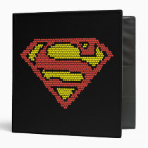 superman, dc comics, superman s-shield, superman logo, superman symbol, lite brite, light bright, lite bright, super man logo, Binder with custom graphic design