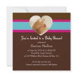 Lite Pink, Blue Brown Little Feet Baby Shower