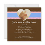 Lite Pink, Blue Brown Little Feet Baby Shower