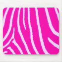 Lite Pink Zebra Print mousepads