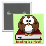 Literacy Awareness: Reading is a Hoot Pins